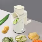 Rotary Cheese Grater Manual Cheese Vegetable Slicer Food Chopper with 5 Interchangeable Blades & Suction Cup Base for Kitchen