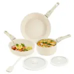JHK 12 Pcs Pots and Pans Set Nonstick Kitchen Cookware Set Induction Cooking Sets Detachable Handle For Kitchen Dining
