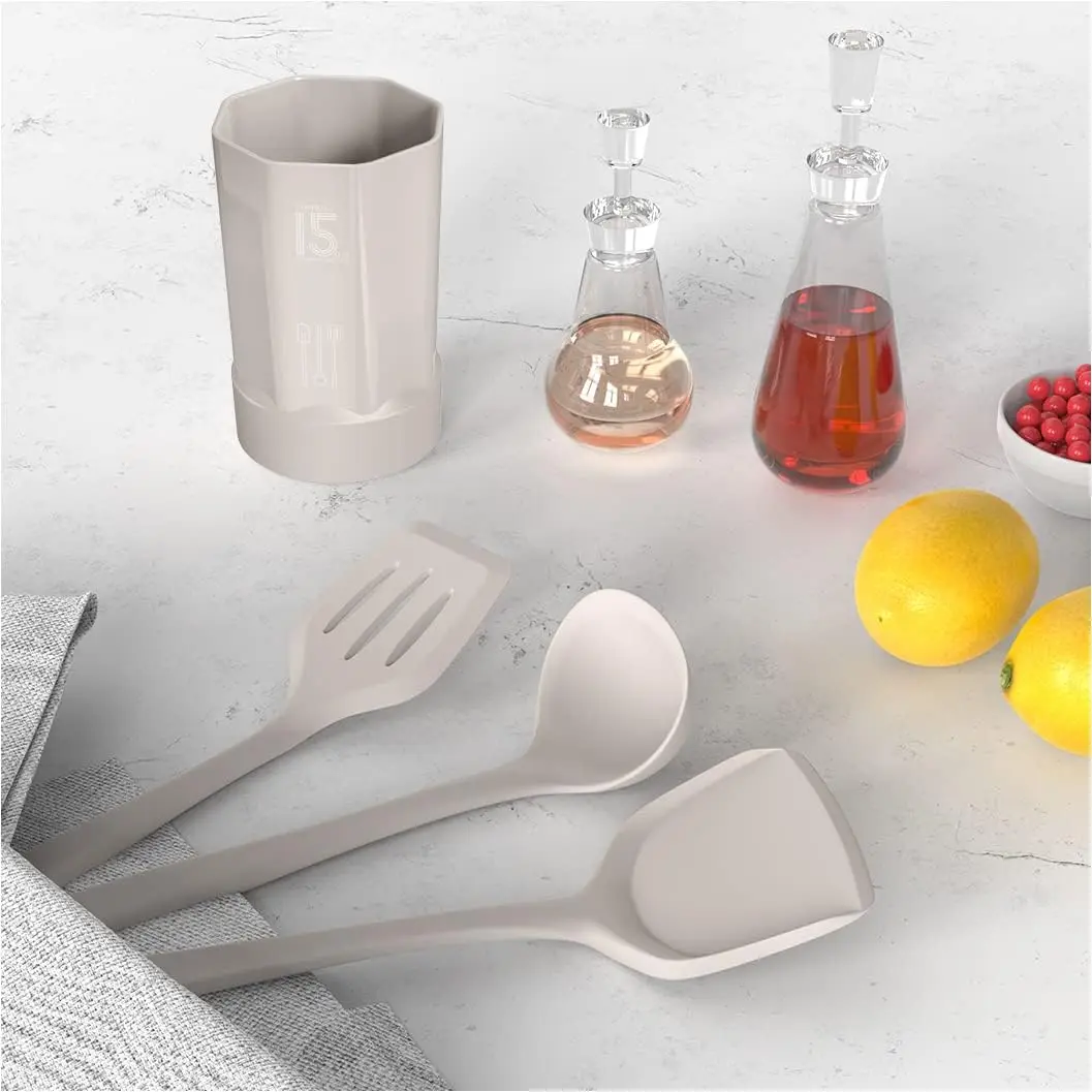 Silicone Cooking Utensils Set - 446°F Heat Resistant Kitchen Utensils, Spatula,Turner Tongs,Spoon,Whisk,Kitchen Utensil Gadgets Tools Set for Nonstick Cookware,Dishwasher Safe BPA Free - Image 3