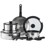 Cookware Set with Removable Handle, Oven & RV Safe Pots and Pans Set, Stainless Steel, Original