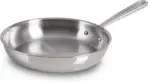 Stainless Steel Frying Pan 10 Inch Induction Cookware Oven Safe 500F Fast Even Heat Professional Skillet Silver