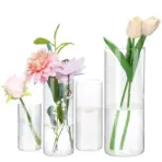 Clear Glass Cylinder Vases, 4, 6, 8, 10 Inch Tall Cylinder Vases for Centerpieces, Glass Flower Vase Floating Candle Holder Vas