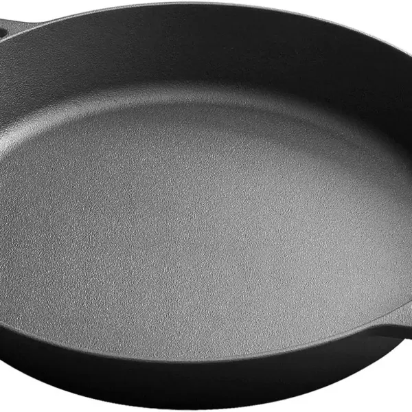 17 Inch Pre-Seasoned Cast Iron Skillet, Large Outdoor Camping Frying Pan with Dual Handles, Oven Safe Cookware for Grill, Stovetop, Induction