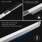 TURWHO 270mm Filleting Knife X9Cr18MoV High Carbon Steel Kitchen Knives Japanese Sashimi Sushi Salmon Knife with Ebony Handle