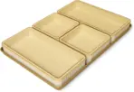 Nonstick Silicone Baking Pans Set, 4 Trays with Lids, Oven Safe to 450°F, Dishwasher Safe Bakeware