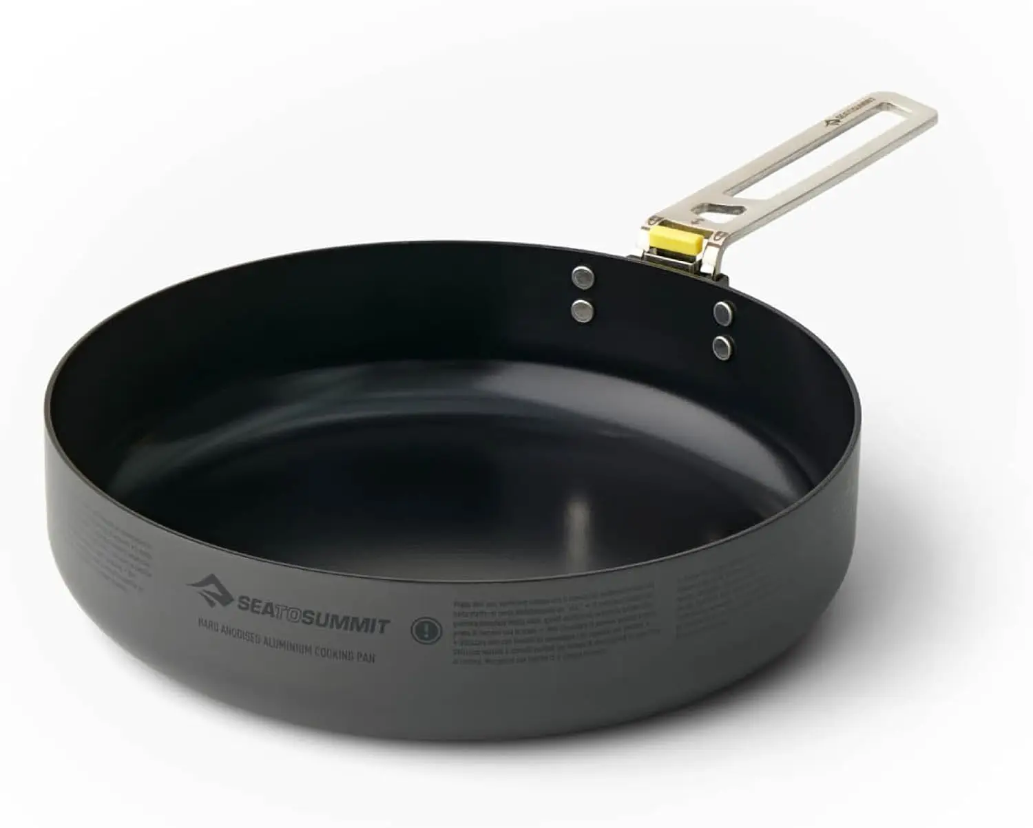 Ultralight 8 Inch Camping Pan Non-Stick Hard Anodized Aluminum Removable Handle Portable Cookware